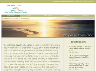 Book Online Vacation Rentals - Corporate Website